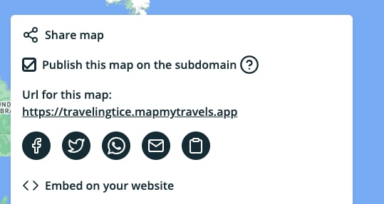 Publish a map on your subdomain url. A new feature in the map creator.